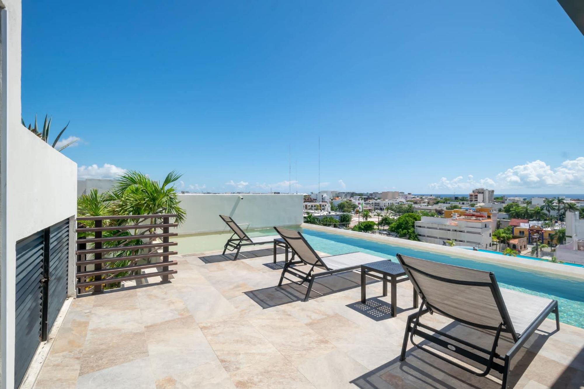 Oceanview Pool & Lounge Private Balcony Gym & Bbq Сasa de vacaciones Playa del Carmen